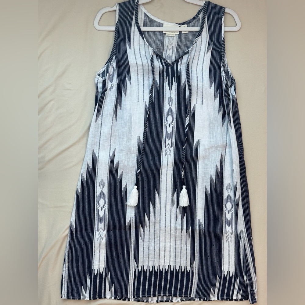 Cynthia Rowley Black and White Geometric Midi Dress